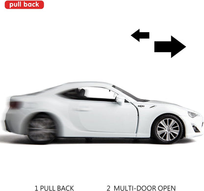 RMZ City 1:36 Toyota 86 Diecast Car Model – Opening Doors, Realistic Interior (Red & White Variants)