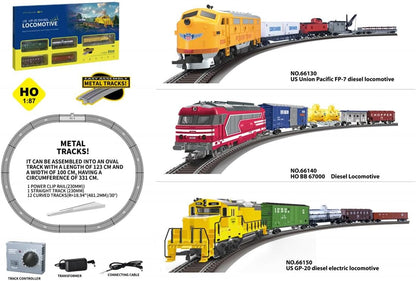 HANFLY 66130 Union Pacific FP-7 Diesel HO 1:87 Electric Train Set with Metal Track