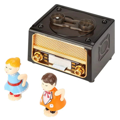 Vintage Retro Music Box Lover Couple Kiss Music Box Valentine's Gift