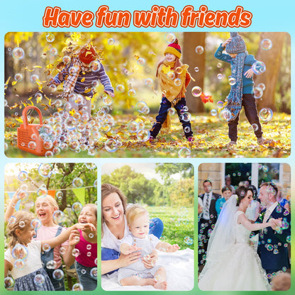 Automatic Portable Bubble Machine with Carry Handle – Bubble Maker Toy for Kids 3+ Years