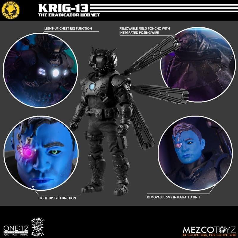 Mezco One:12 Collective Rumble Society Krig-13 Eradicator Hornet Edition Figure - Jaiman Toys