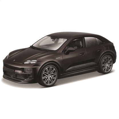 Bburago 1:24 Black Porsche Macan Turbo Electric Die-Cast Metal Scale Model Car | Detailed Collectible Luxury Electric SUV Model for Porsche Fans & Car Collectors