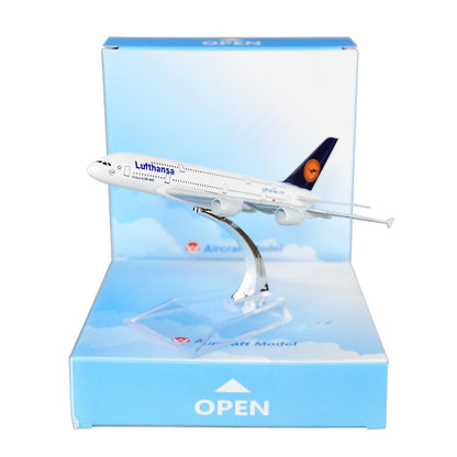 Breatoi Die-Cast Aeroplane Scale Model – Lufthansa A380 Aircraft (16 cm)