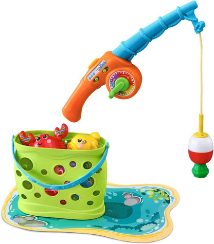 VTech Jiggle and Giggle Fishing Set | Interactive Toddler Fishing Toy with Electronic Fishing Rod, Sea Animals, Counting, Music & Learning Activities