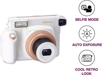 Fujifilm Instax 300 Wide Instant Film Camera – Toffee Color,  - White