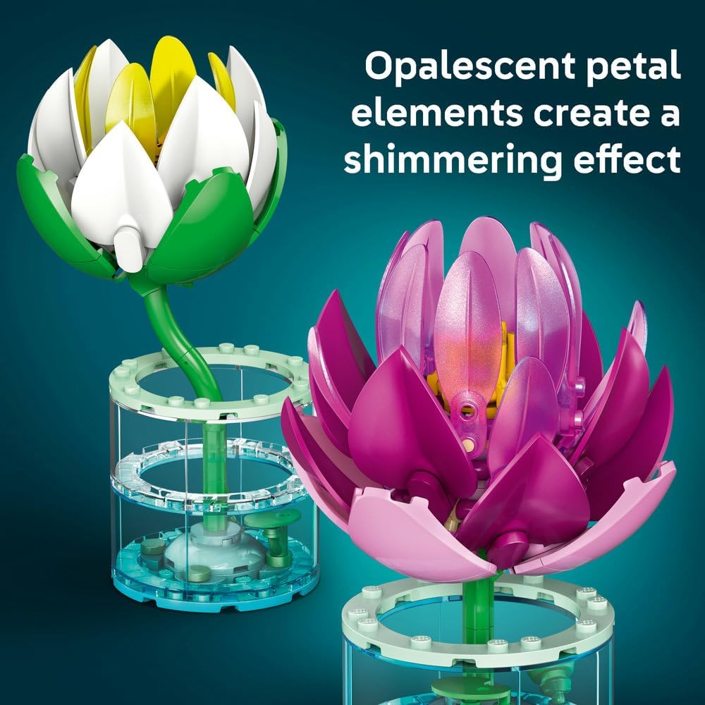 LEGO 11511 Botanicals Water Lilies Building Set | 259 Pieces | Decorative Floral Display for Home & Office