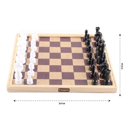 Funskool Chess Classic – Wooden Finish Strategy Board Game for Kids & Adults (2 Players, Ages 7+)