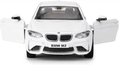 RMZ City BMW M2 1:36 Die-Cast Car Model | Pull Back & Go | Openable Doors | Blue & White Variants
