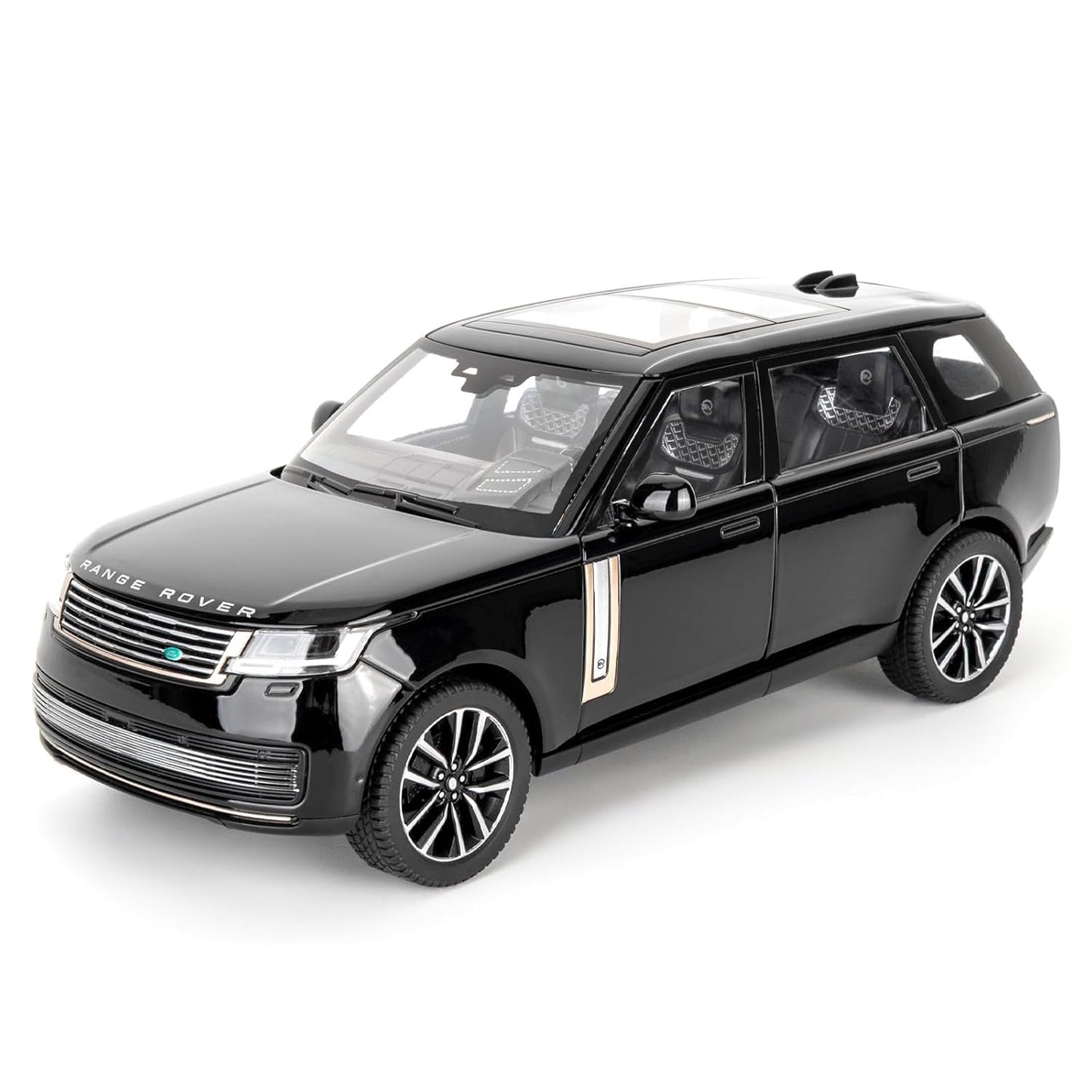 Joy Junction Range Rover SV 2022 1:24 Diecast Car Black – Alloy Metal Pullback Toy SUV with Lights, Sound & Opening Doors