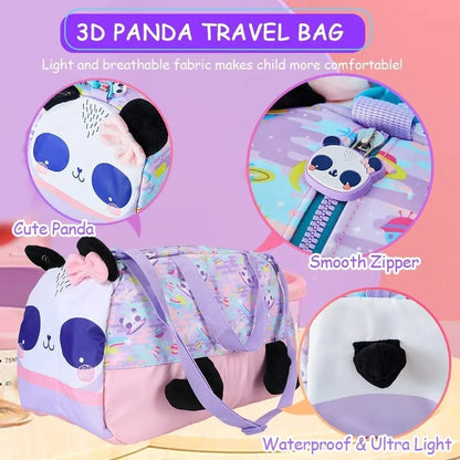 Vest 3D Panda Kids Travel Duffle Bag – Cute Cartoon Overnight & Sports Bag for Kids (46 CM)