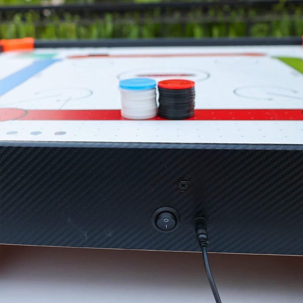 Simarr Air Carrom Jumbo Table Game – Electric Air Powered Carrom Board with Coins, Striker & Stand Legs