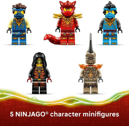 LEGO NINJAGO 71856 2in1 Jay's Transforming Car Toy - Ninja Truck w/ 5 Minifigures incl. Kai & Nya plus Shurikens & Swords - Birthday Gift for 8+ Year Old Boys & Fans