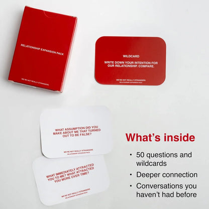 We’re Not Really Strangers Expansion Pack – Add-On Card Deck for Deeper Conversations - Jaiman Toys