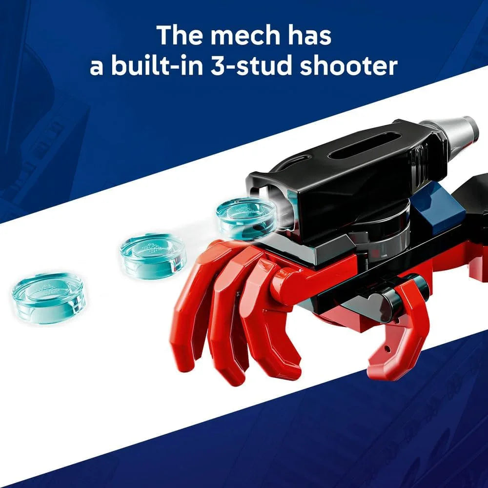 LEGO | Marvel 76337 Miles Morales Mech vs. Spider-Man 2099 - Superhero Toy w/an Action Figure & 2 Minifigures, plus Razor Web and Power Blast Elements - Gift for 6+ Year Old Boys