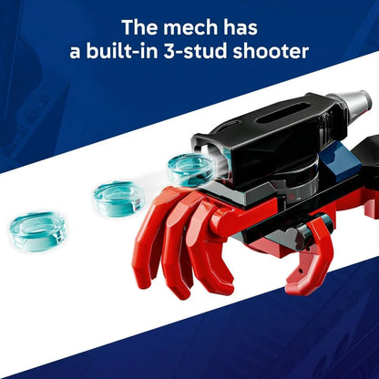 LEGO | Marvel 76337 Miles Morales Mech vs. Spider-Man 2099 - Superhero Toy w/an Action Figure & 2 Minifigures, plus Razor Web and Power Blast Elements - Gift for 6+ Year Old Boys