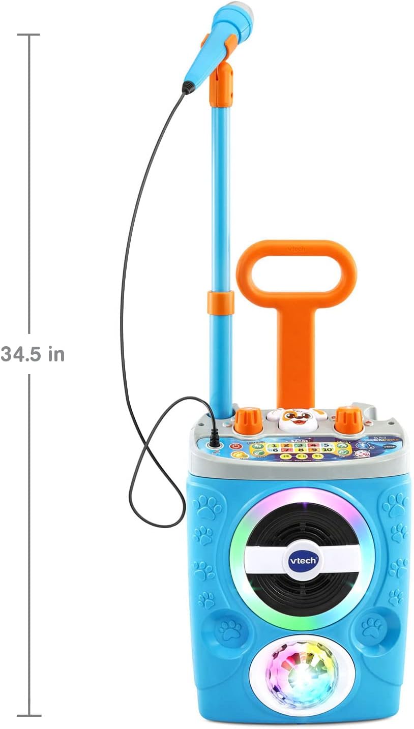 VTech Kidi SuperStar Jr. Karaoke Machine with Bluetooth® | Kids Portable Karaoke Speaker, Wired Microphone, LED Lights & Built-in Songs | Ages 3+