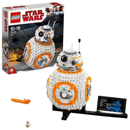 LEGO Star Wars 75187 BB-8 Astromech Droid Building Set with Rotating Head, Opening Hatch & Display Stand – 1106 Pieces Collectible Model for Kids & Star Wars Fans