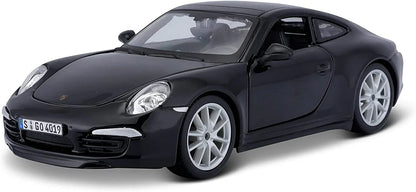 Bburago 1:24 Scale Die‑Cast Model – 2013 Porsche 911 Carrera S (991) in Black - Jaiman Toys