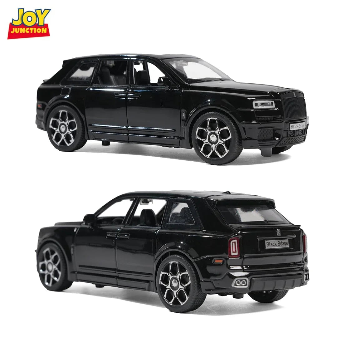 JOY JUNCTION Rolls Royce 1:32 Scale Alloy Metal Pullback Die-Cast Model Car – Black with Lights, Music & Openable Doors - Jaiman Toys