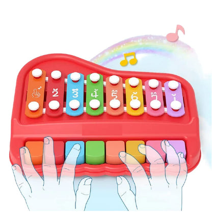 Kids Xylophone Musical Toy 8-Note  | Colorful Metal Glockenspiel for Toddlers 3+ | Early Learning Music Instrument