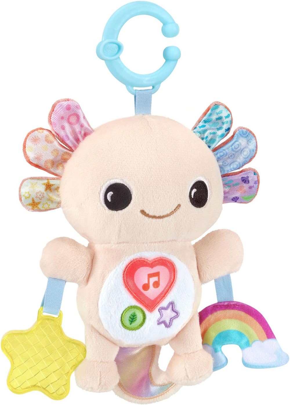 VTech Baby Rainbow the Cuddle Creature Musical Crib Hanging Toy with Lights, Sounds, Textures & Sensory Activities | Soft Plush Baby Toy