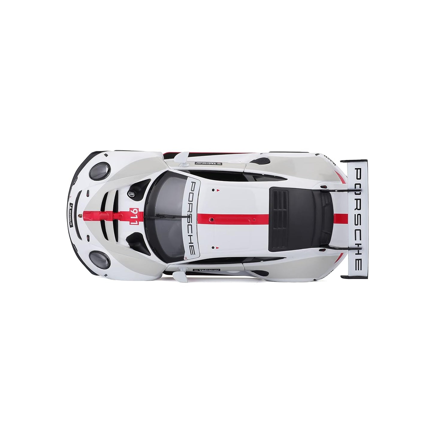 Bburago Porsche 911 RSR #911 1:24 Die-Cast Model Car | White Racing Edition | Premium Collectible