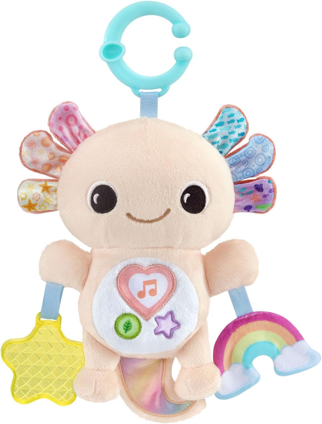 VTech Baby Rainbow the Cuddle Creature Musical Crib Hanging Toy with Lights, Sounds, Textures & Sensory Activities | Soft Plush Baby Toy