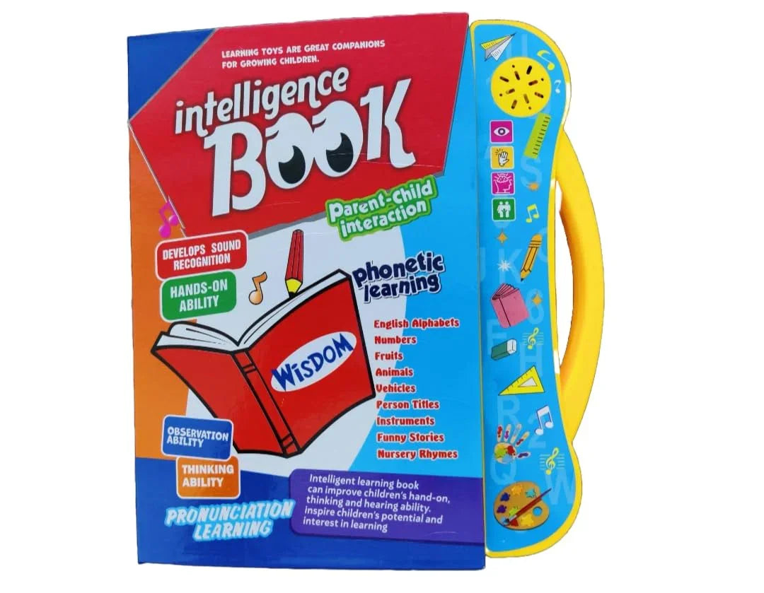 Study Book Intellectual Learning – Interactive Educational Toy for Kids 4+ with Phonics, Letters, Numbers & Animals