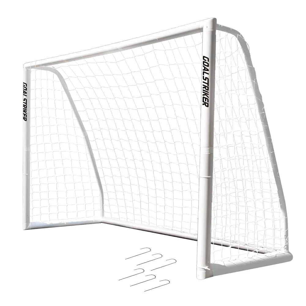 Innov8 Backyard Wheather Proof Soccer Goal, UPVC Frame, Portable with Ground Stakes - Jaiman Toys