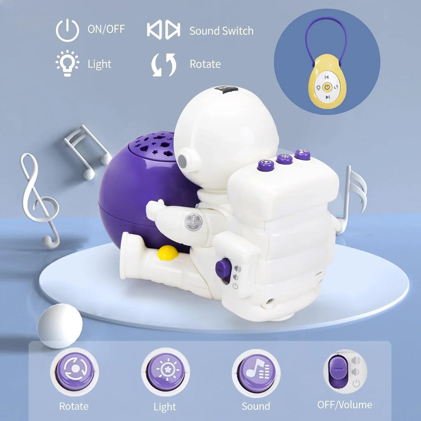 Space Travel Crib Mobile with Music and Lights, Baby Mobile for Crib - Jaiman Toys