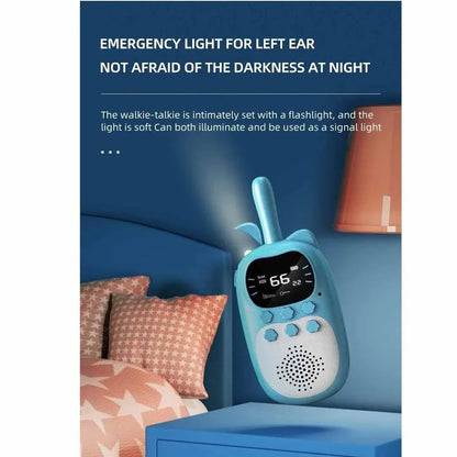 Walkie Talkies for Kids Rechargeable with Flashlight, Handheld Walki Talkies with Wearable Lanyard &amp; Back Clip for Outdoor Camping Games,Toys Gifts for Boys Girls Kids (Pair of Blue + Blue) - Jaiman Toys