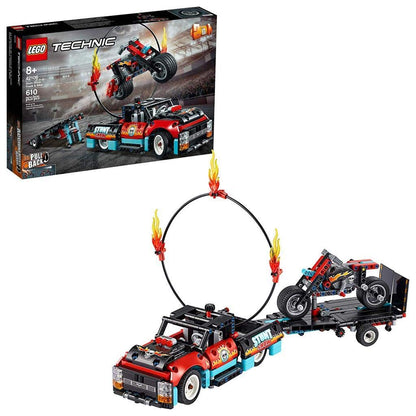 LEGO 42106 Technic Stunt Show Truck & Bike Set (610 Pieces)