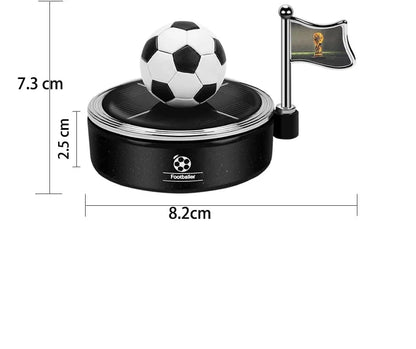 Solar Car Air Freshener – Football Design Fragrance Diffuser & Air Purifier for Car Dashboard and Home (Black)