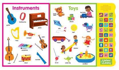North Parades Let’s Learn First Words Interactive Sound Book for Kids | Early Learning Educational Board Book