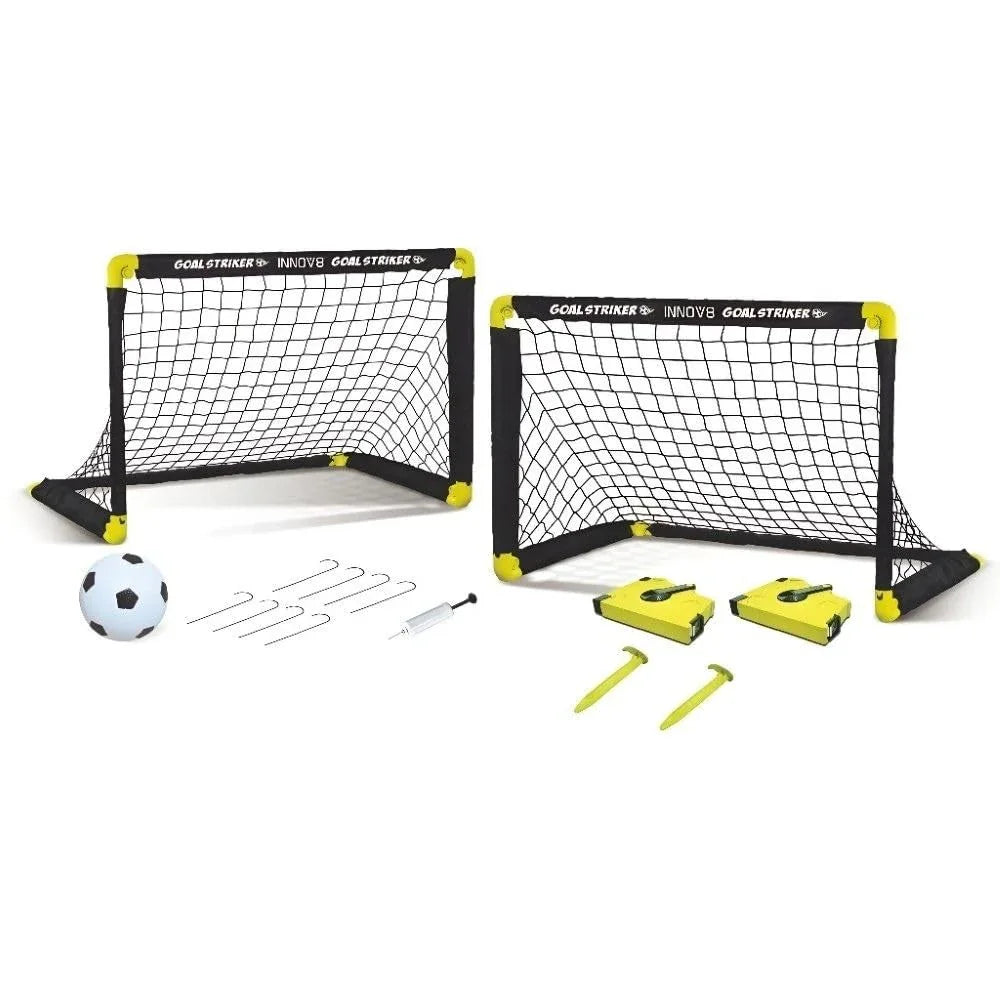 Innov8 Anywhere Soccer Match Set, Portable Football Goals with Ball, Pitch Markers, for Kids 5+ and Adults - Jaiman Toys