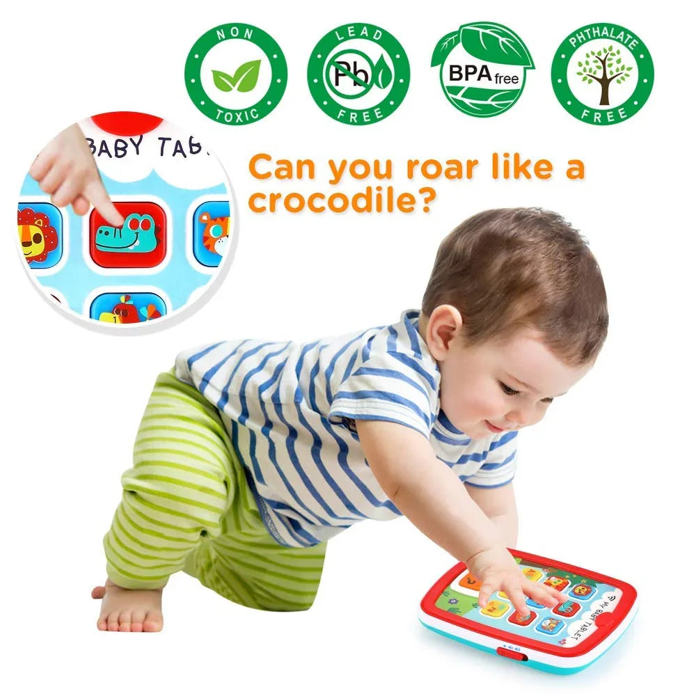 Hola! My Baby Tablet Mobile Tab with Music & Lights – ABC, Numbers, Colors Interactive Learning Toy for Toddlers | Multicolor, Ages 3+ - Jaiman Toys