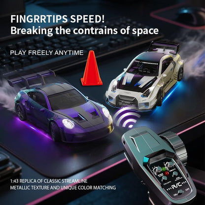 Hstar 1:43 RC Drift Car 2.4GHz 4WD Alloy 20 km/h High-Speed RC Racing Car with Gyro