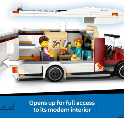 LEGO City - 60454 Holiday Adventure Camper Van Toy - Creative Building Toys for 6+ Year Old Boys & Girls - Includes 3 Minifigures & Accessories - Gift Ideas for Birthdays & Holidays