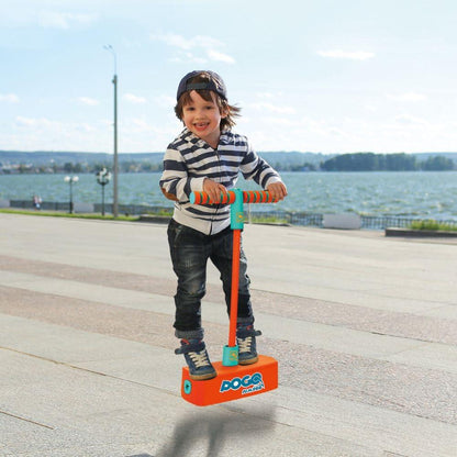 Innov8 Pogo Jumper, Kids Active Play Toy with Foam Base, Squeaking Sound, Indoor Outdoor Use, Ages 5+, Orange/Mint - Jaiman Toys