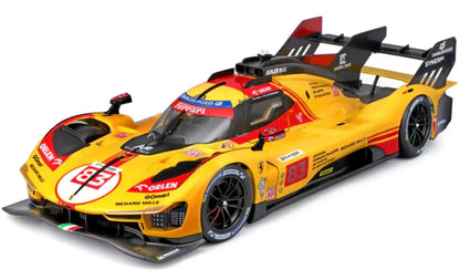 Bburago 1:24 Scale Die-Cast Model – Ferrari 499P LMH #83 WEC Qatar 2024 (Yellow Livery) - Jaiman Toys
