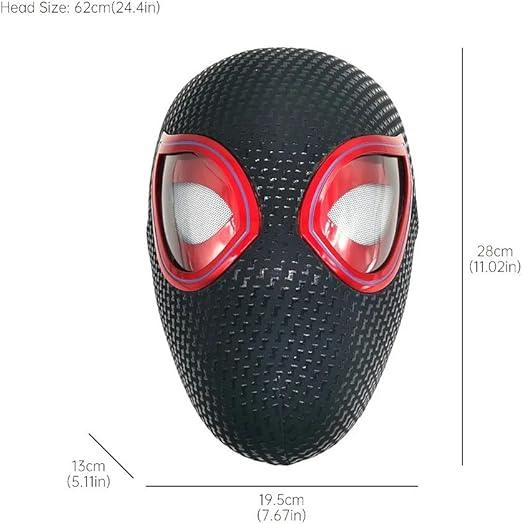 Miles Morales Spider-Man Mask – Electric Blinking Eyes & Movable Cosplay Prop - Jaiman Toys