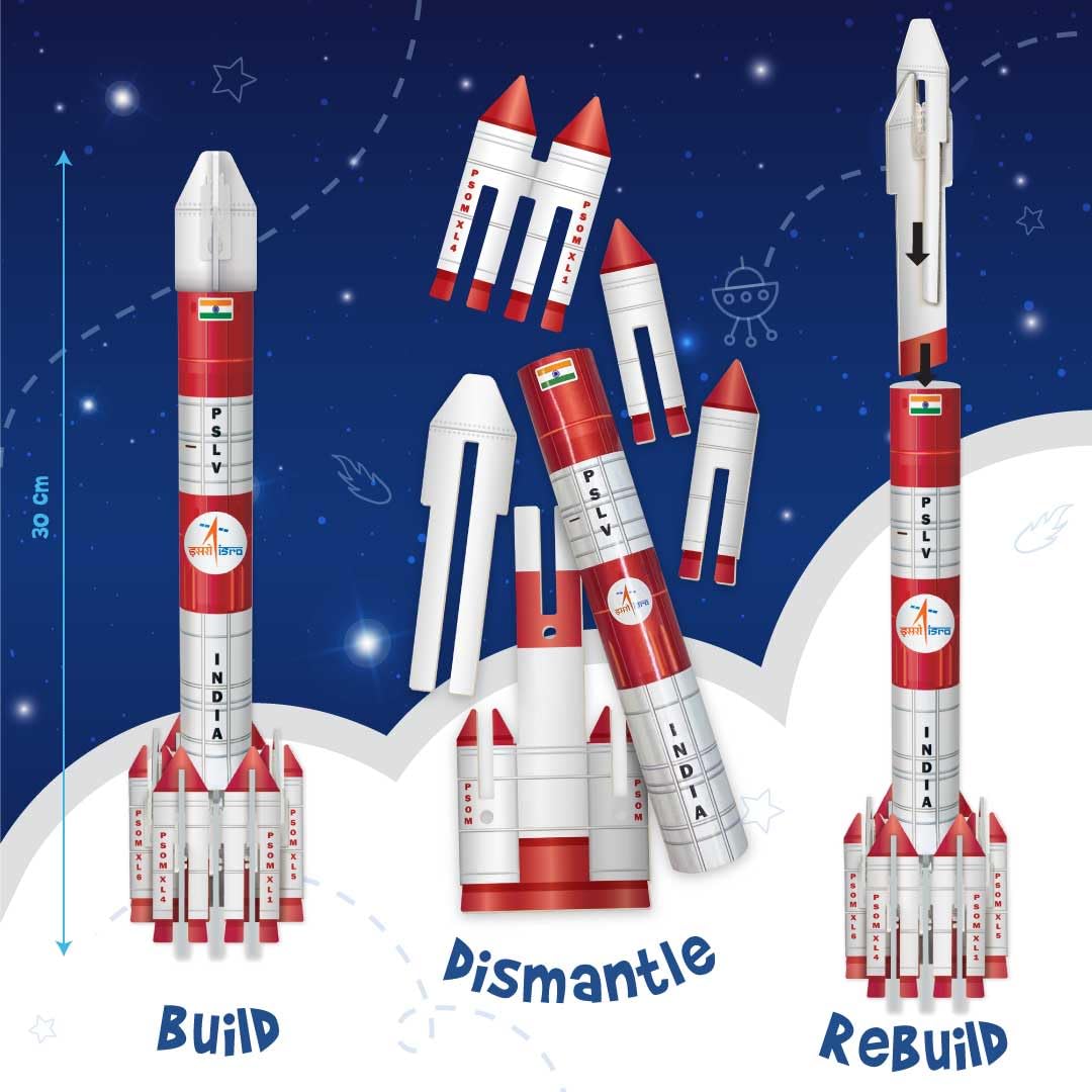 Imagi Make Mapology Mission Suryayaan Aditya-L1 50+ Pcs Rocket & Satellite Model Building Kit for Kids | Make 2 Models | Launch the Rocket & Navigate the Satellite | India’s Mission to the Sun Educational STEM Space Toy