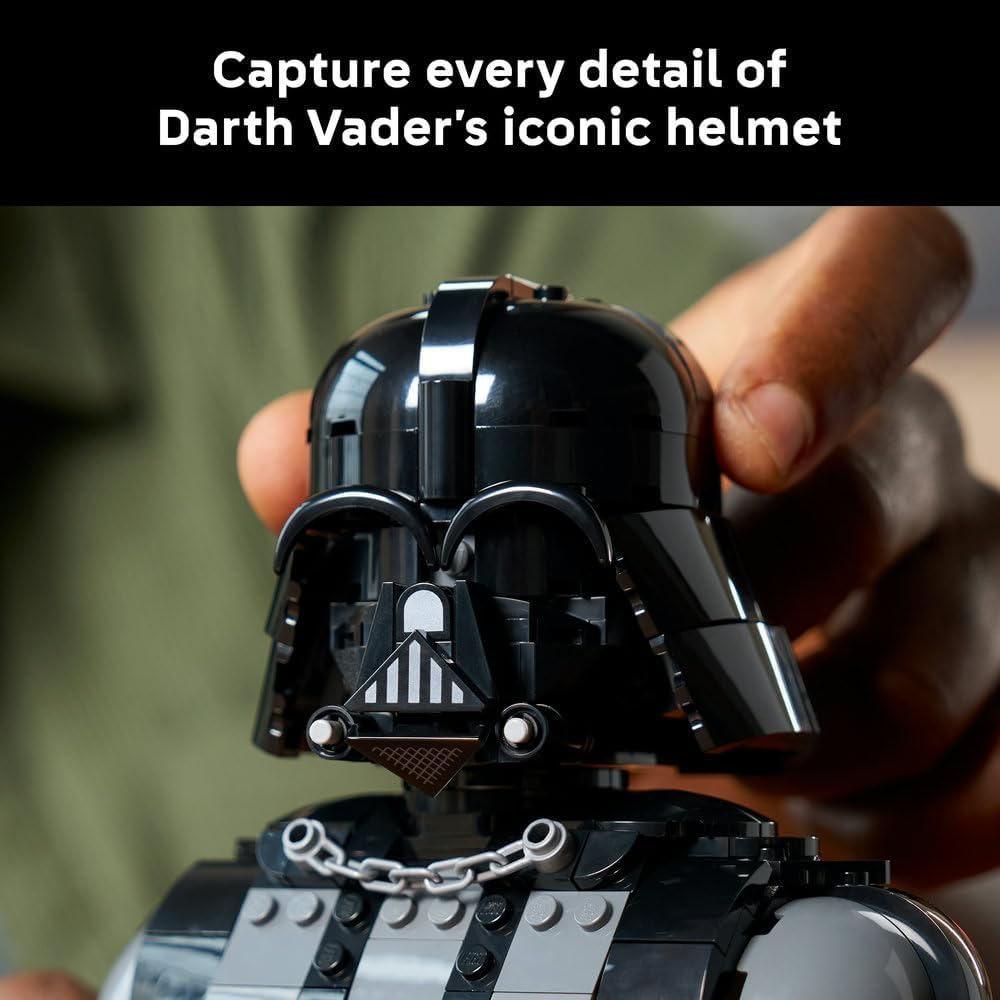 LEGO 75439 Star Wars 75439 Darth Vader Bust - Display Model Kit for Adults incl. Collectible Sith Minifigure w/Red Lightsaber |349 Pcs