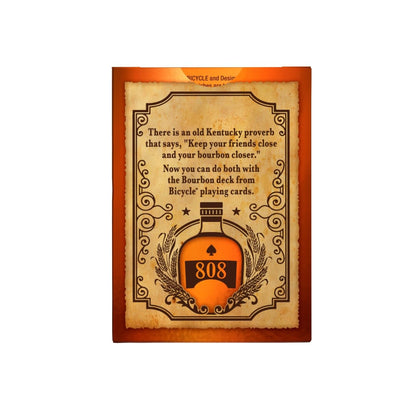 Bicycle Bourbon Playing Cards – Vintage Poker Deck with Air-Cushion Finish & Copper Foil Tuck Box