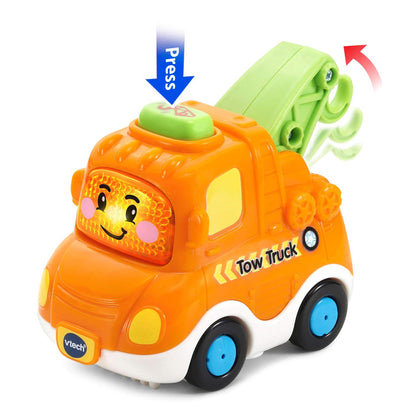 VTech Go! Go! Smart Wheels Tow Truck | Interactive SmartPoint Vehicle with Lights, Sounds & Songs | Educational Toy for Ages 1–5
