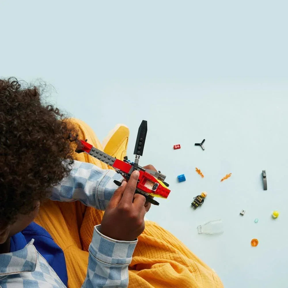 LEGO City 60411 Fire Rescue Helicopter Toy for 5 Plus Year Old Boys & Girls, Vehicle Building Set with Firefighter Pilot Minifigure, Imaginative Play Gift for Kids