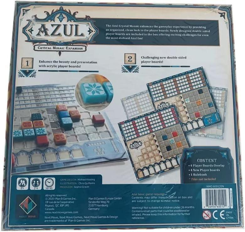 Azul: Crystal Mosaic Expansion Board Game | Overlay Boards & New Challenges for Azul Strategy Game | Next Move Games - Jaiman Toys