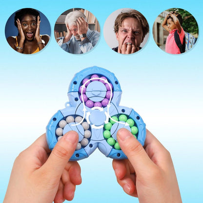 Magic Bean Rotating Cube | Stress Relief Fidget Toy & Creative Puzzle for Kids (Multicolor)