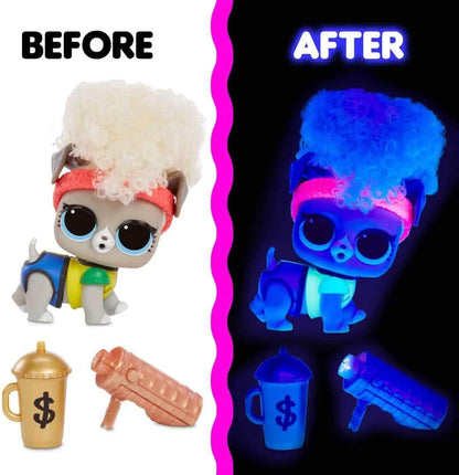 L.O.L. Surprise! Lights Pets – Collectible Glow-in-the-Dark Pet Toy with Accessories & Blacklight Surprise