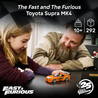 LEGO 77260 Speed Champions Fast & Furious Toyota Supra MK4 Building Set | 292 Pieces | Brian O'Conner Collectible Car